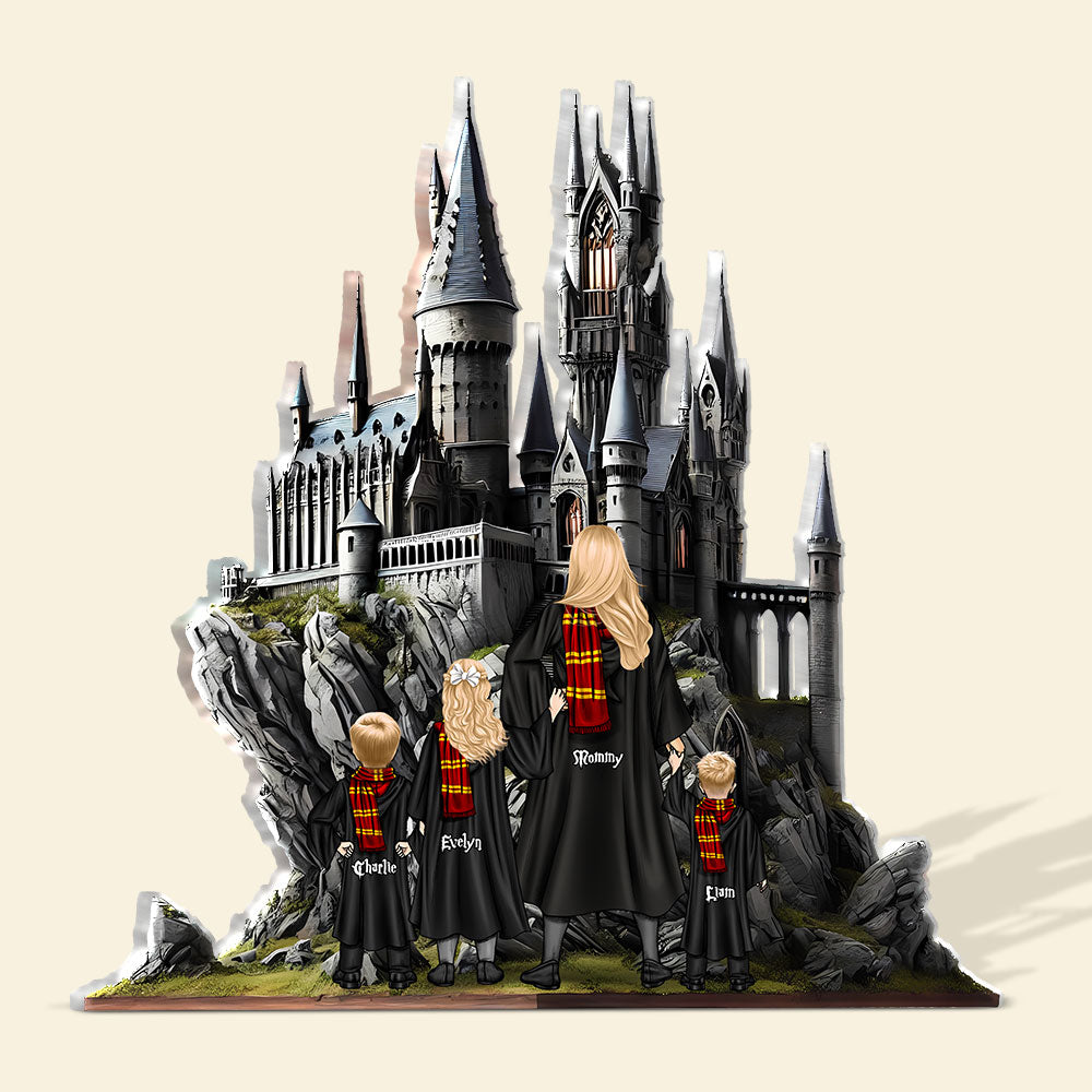 Personalized Gifts For Wizard Mom Plaque Mom & Little Ones In A Wizarding World 02XQTI140325TM-Homacus