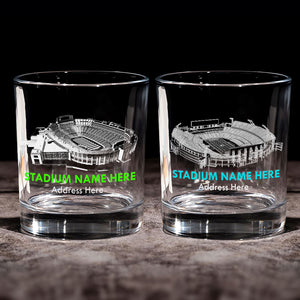 Personalized Gifts For American Football Fan Whiskey Glass, Football Stadiums & Fields 04qhti271124-Homacus