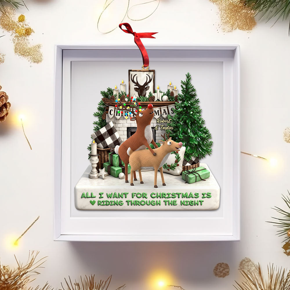 Deer Buck Couple Acrylic Ornament, Personalized Gifts For Couple 03qhti041125-Homacus