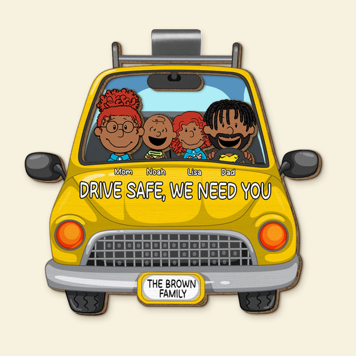 Personalized Gifts For Family Acrylic Car Visor Clip 02huti150225-Homacus