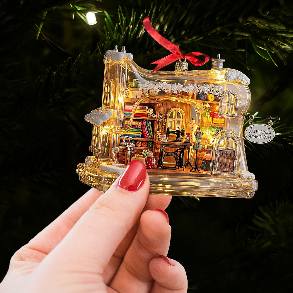 Sewing Machine Cozy House Ornament, Personalized Gifts For Sewing Lovers 02qhti040925-Homacus