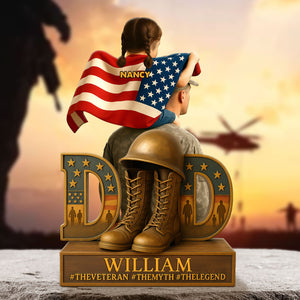 Veteran Dad Plaque - Personalized Gifts For Dad 02ohti090525-Homacus