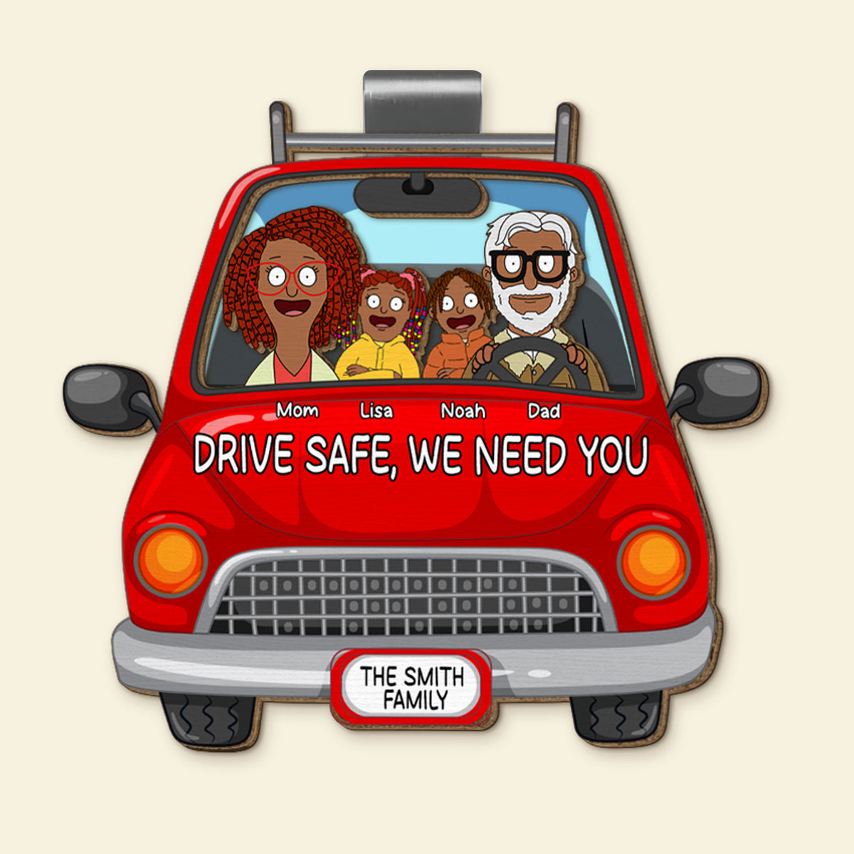 Personalized Gifts For Family Car Visor Clip 01huti150225hg-Homacus