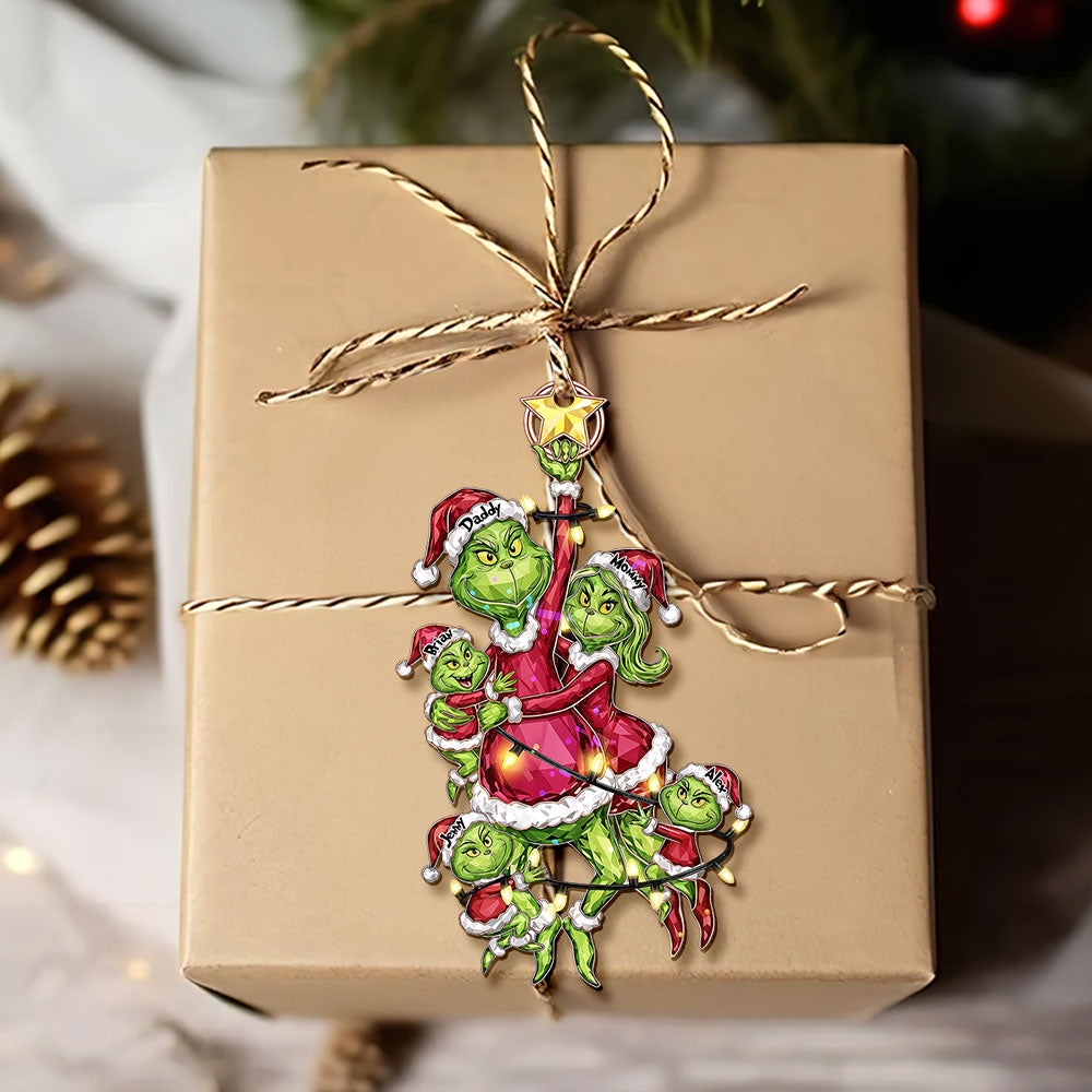 Mischievous Family Tree Ornament, Personalized Gifts For Family 02qhti220925-Homacus