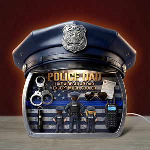 Police Dad and Kids Acrylic Light Box - Personalized Gifts For Dad 05tyti050526-Homacus