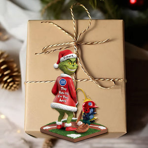 Naughty Green Monster Personalized Gifts For Baseball Lovers Christmas Ornament 02huti011025-Homacus