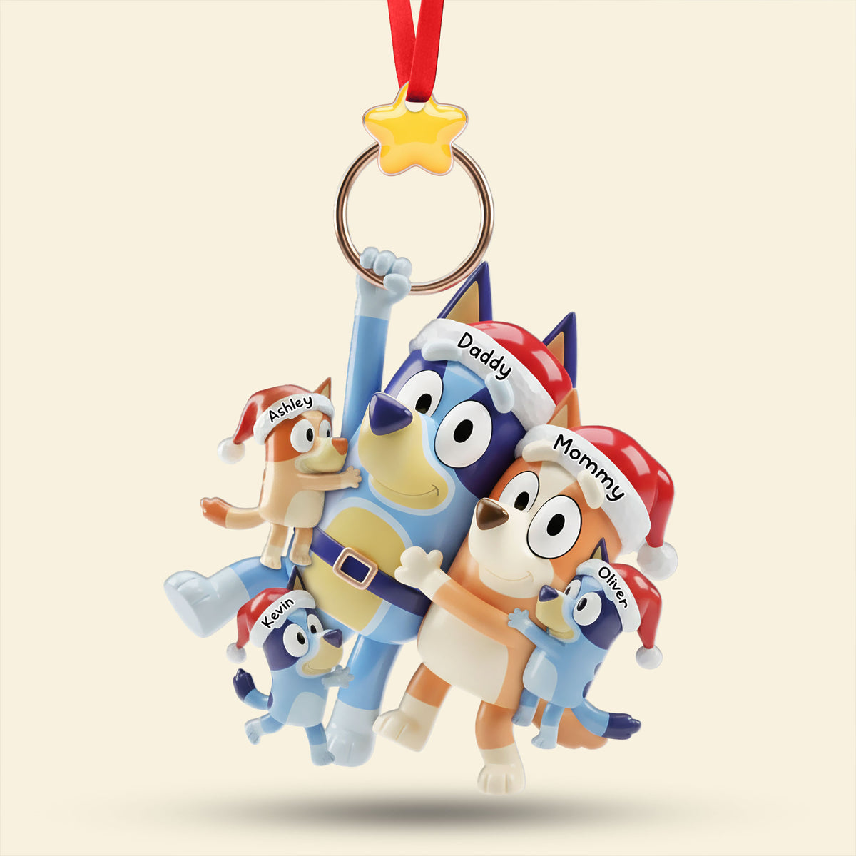 Playful Cartoon Family Tree Ornament, Personalized Gifts For Family 02qhti290925-Homacus