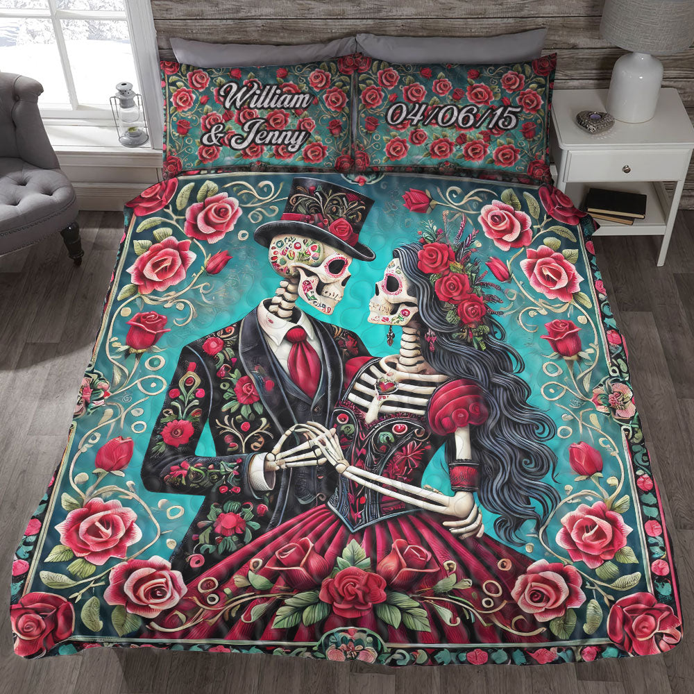 Personalized Gifts For Skull Couple Quilt Bedding Set Special Line 11xqti070125