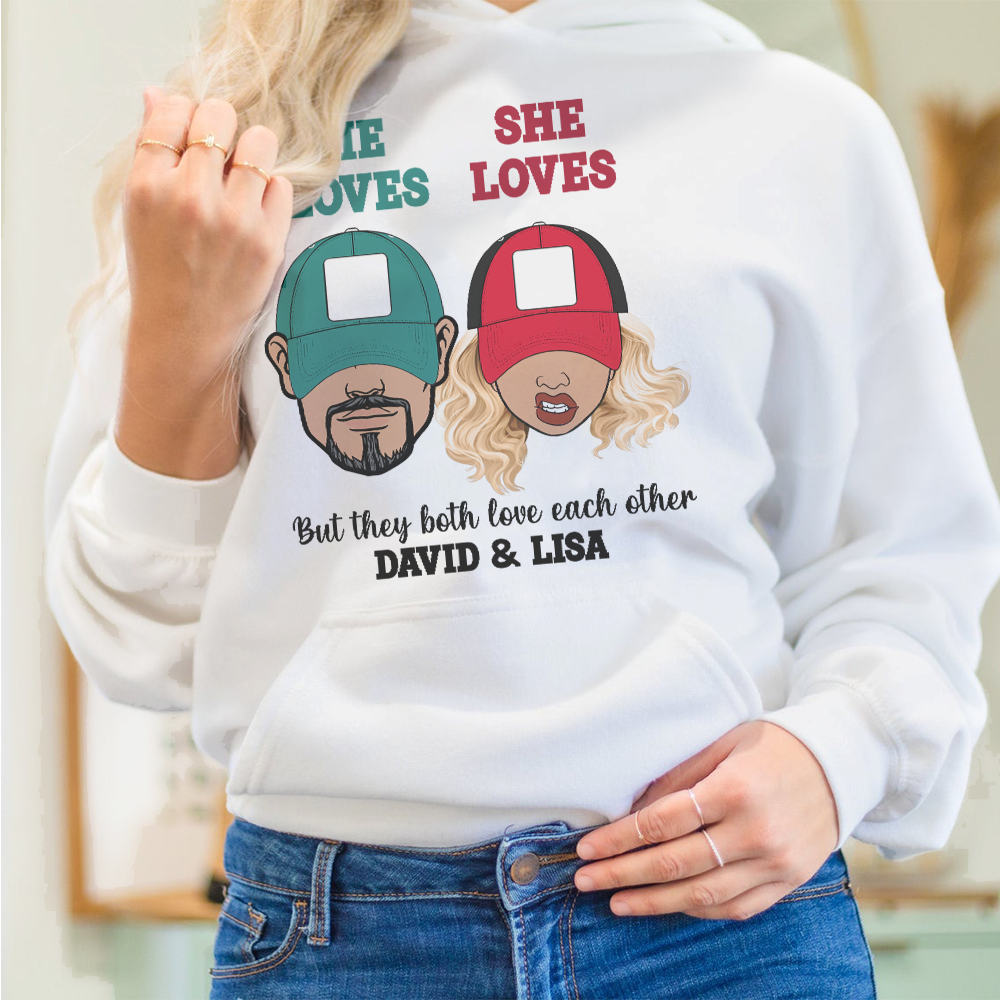 Custom Team Logo Gifts For Couple Shirt 03huhi300123 American Football Couple-Homacus