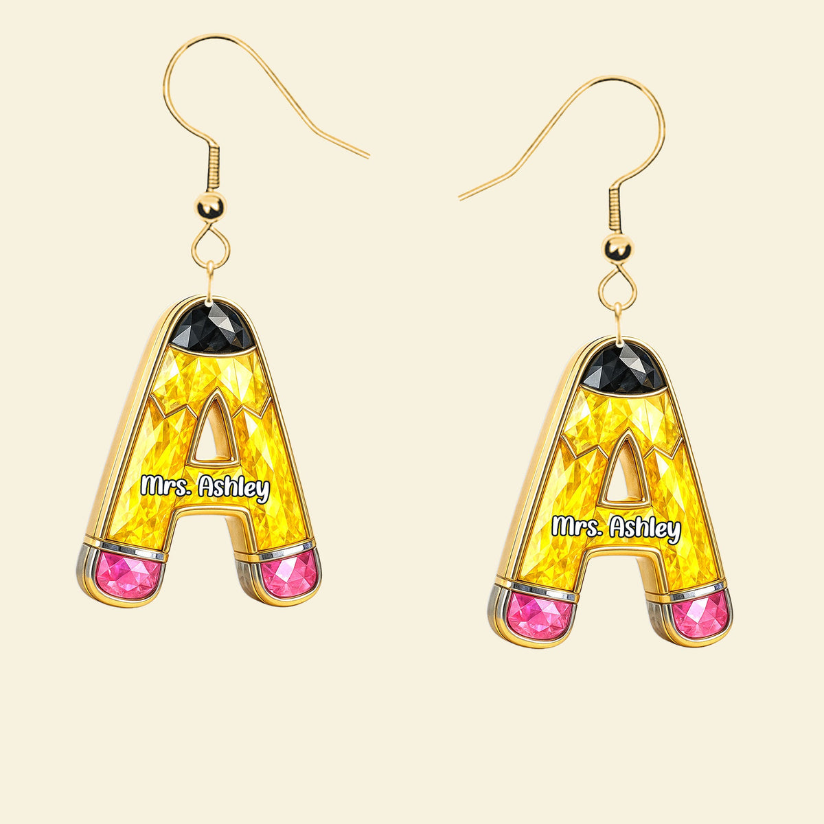 Cute Teacher Earrings - Personalized Gifts For Teachers 01huti150725-Homacus