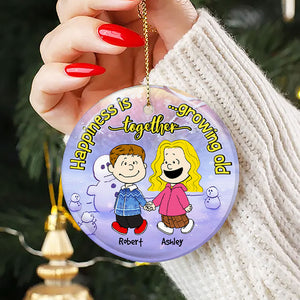 Personalized Christmas Gifts For Couple Hand In Hand Ceramic Ornament 04QHHN281023DA-Homacus