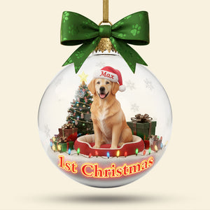 Personalized Gifts For Dog Lovers, Dog Custom Photo Acrylic Christmas Ornament 01hyti041125-Homacus