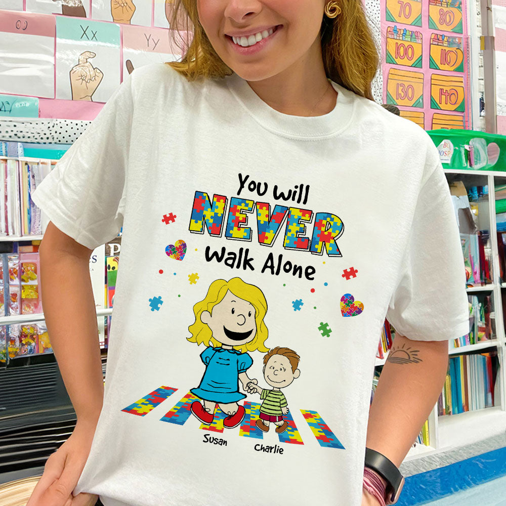 Personalized Gifts For Autism Awareness Shirt Cartoon Parent And Kids 02KATI190225HH-Homacus