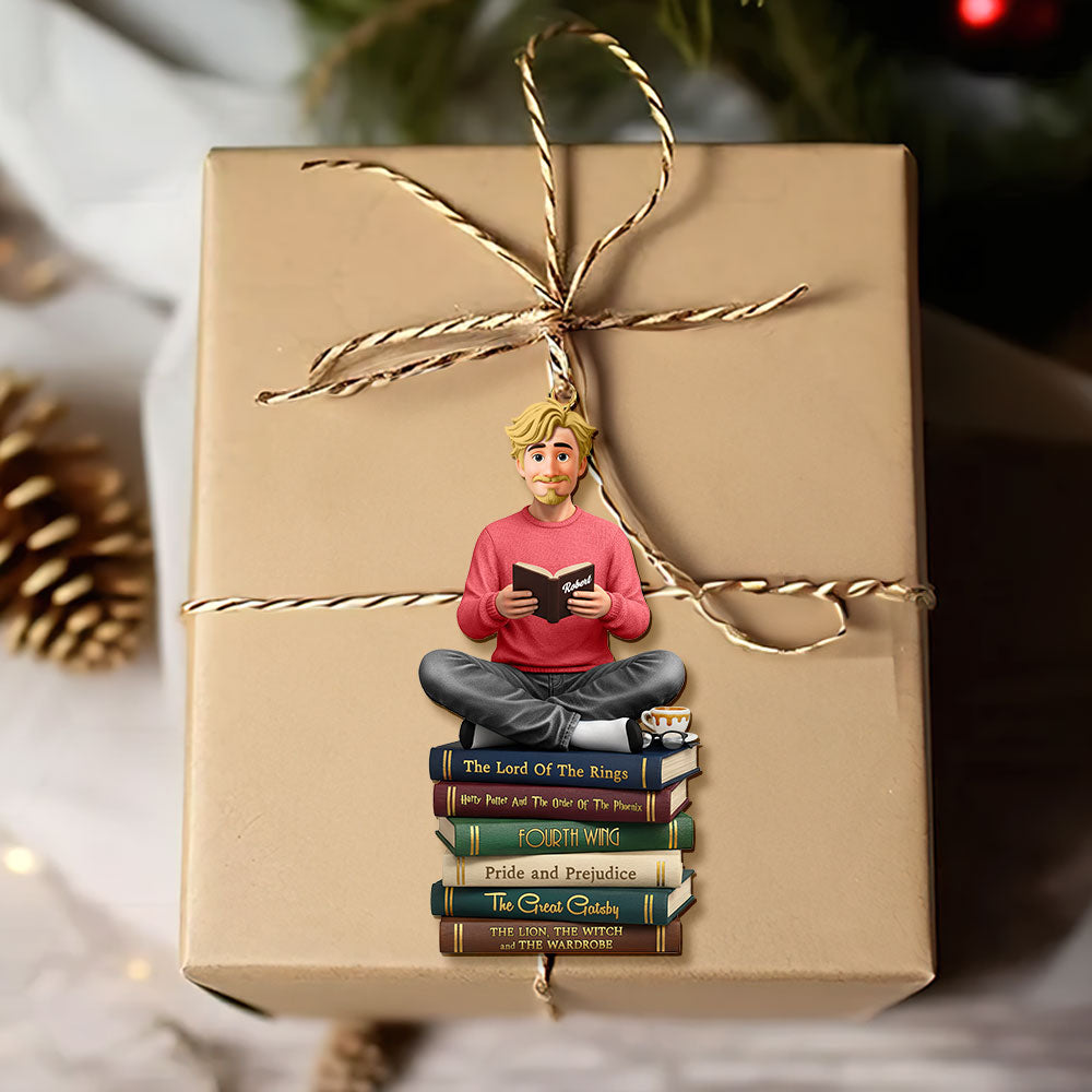 Book Lover Ornament - Personalized Gift For Book Lover Christmas Ornament 01HUTI241025-Homacus