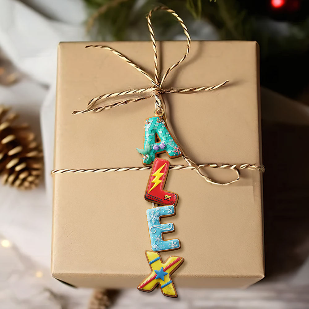 Alphabet Gingerbread Ornament - Personalized Gift For Christmas Ornament 05NATI231025-Homacus