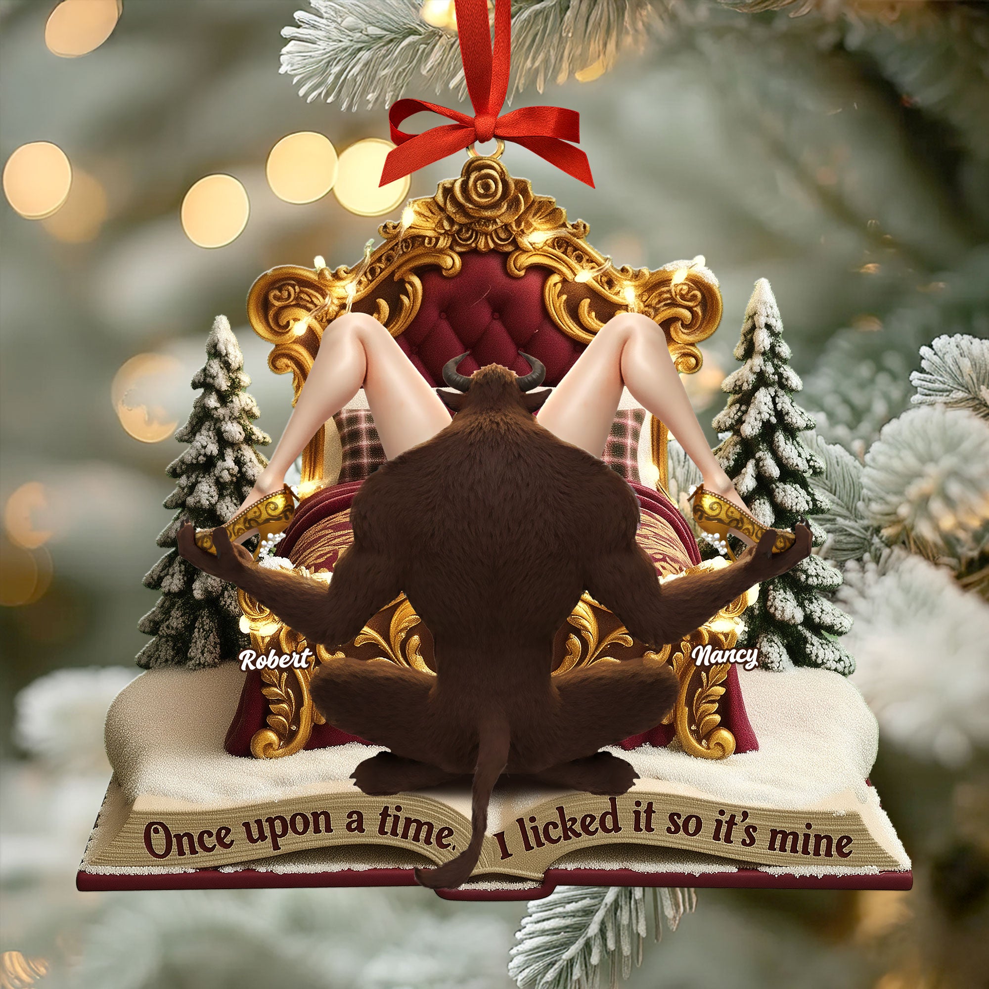 Cheeky Fairytale Couple Ornament - Personalized Gifts For Couple 03tgti220925-Homacus