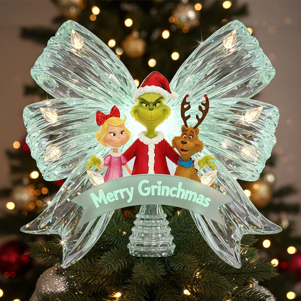 Cute Green Characters Tree Topper - Gifts For Christmas 01PATI211125-Homacus