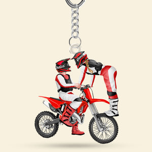 Personalized Gifts For Motocross Couple Keychain 03acti101224-Homacus