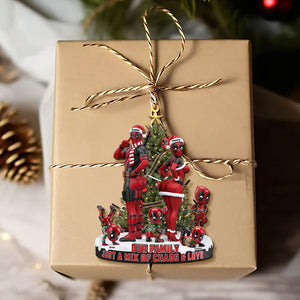 Red Masked Family Ornament - Personalized Gifts For Family 06nati190925-Homacus