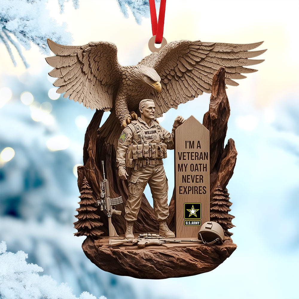 Veteran Ornament - Personalized Gift For Public Service Officer Christmas Ornament 04TGTI301025-Homacus