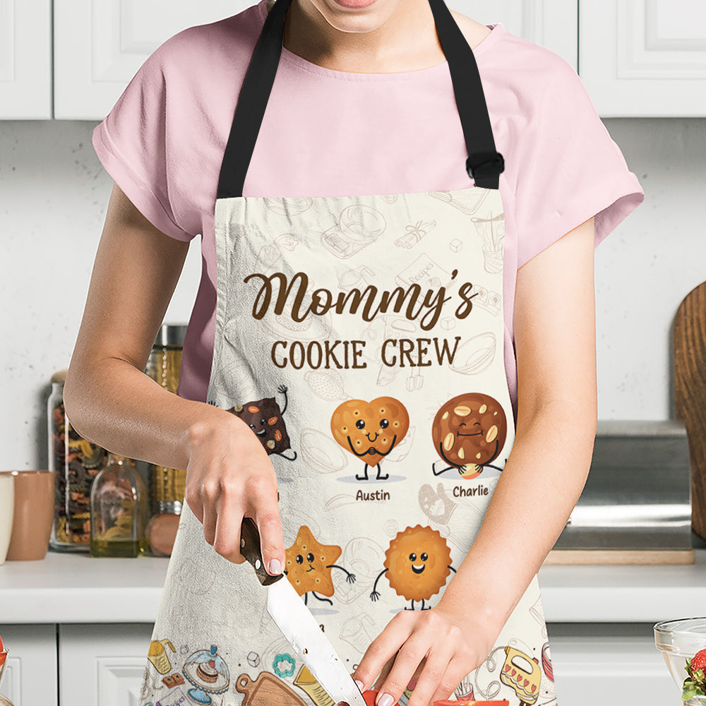 Personalized Gifts For Mom Aprons Mommy's Cookie Crew 02xqti010325-Homacus