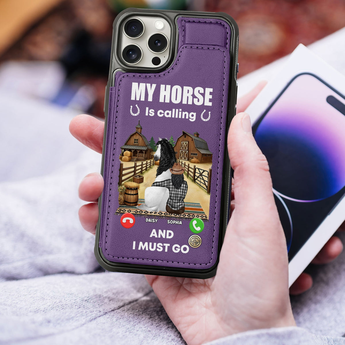 Personalized Gifts For Horse Lovers Leather Flip Wallet Phone Case, My Horse Is Calling 05tgti280225-Homacus