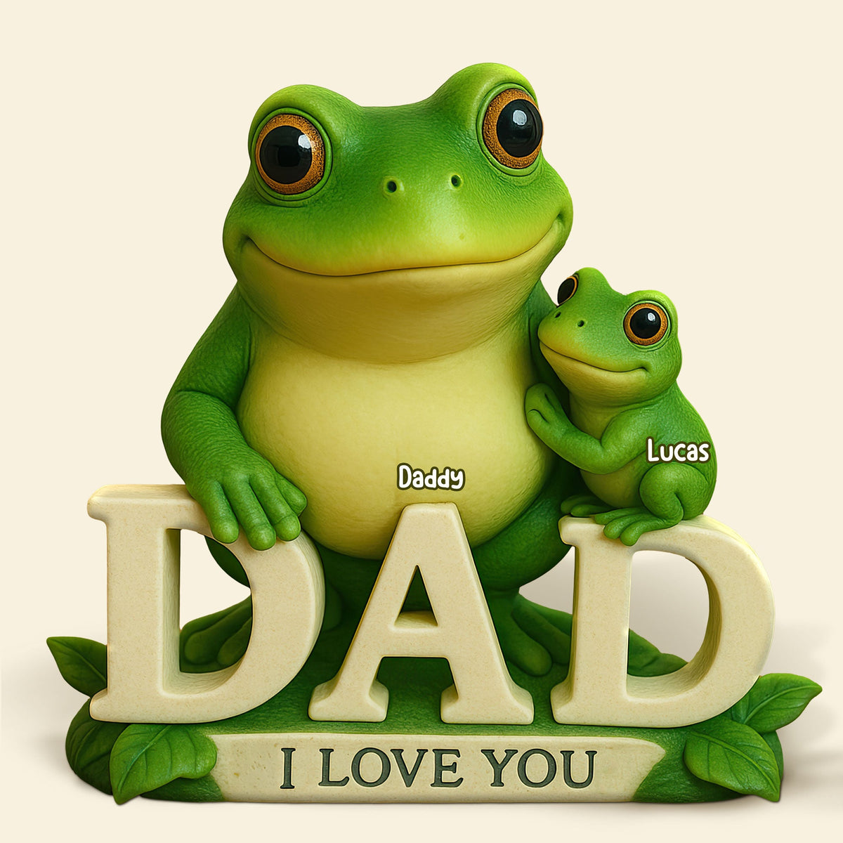 Frog Dad Plaque - Personalized Gifts For Dad 02huti100525-Homacus