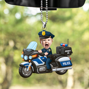 Custom Photo Gifts For Kids Car Ornament - Firefighter & Police Themes 02ohti091224-Homacus