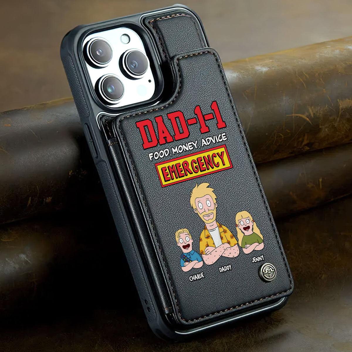 Dad Leather Flip Wallet Phone Case - Personalized Gifts For Dad 06toti220325hg-Homacus