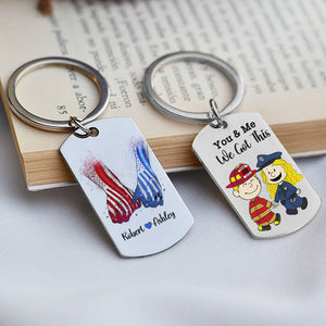 Personalized Gifts For Couple Stainless Steel Keychain, Custom Job Costumes 03qhti160125hg-Homacus