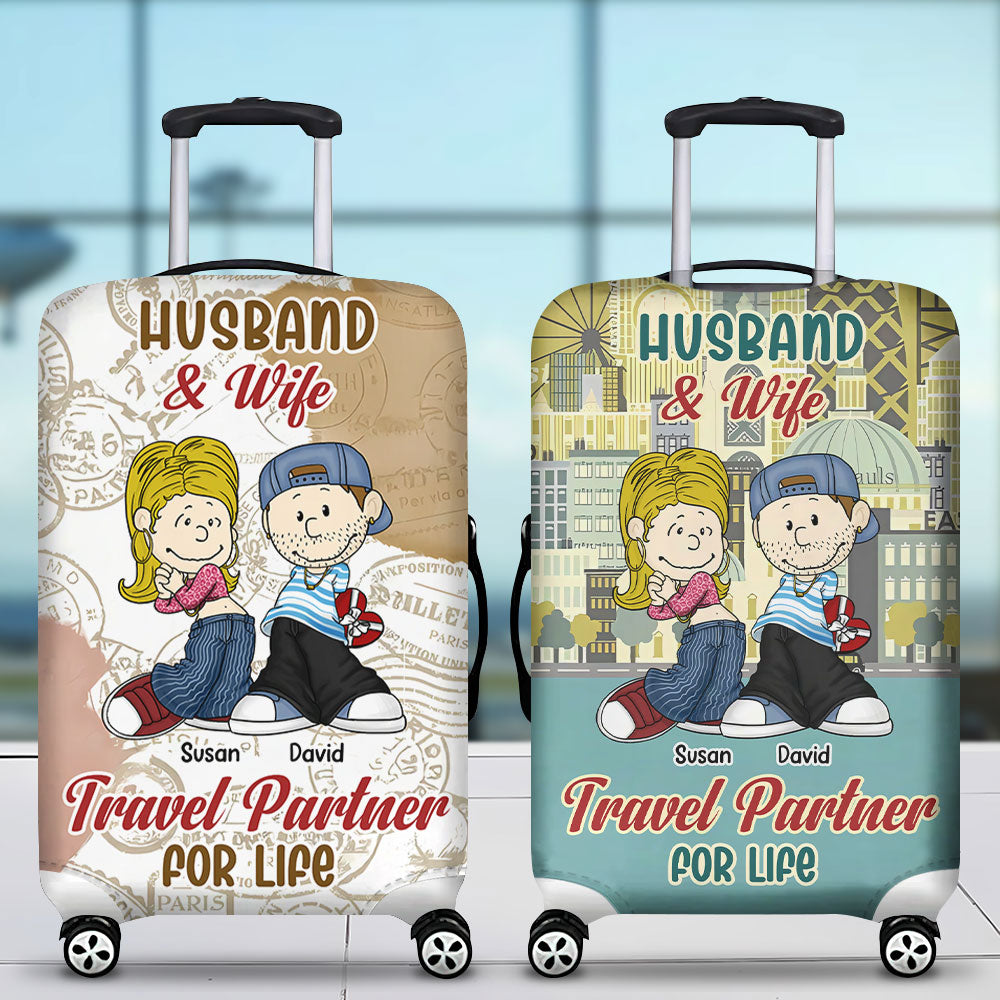 Personalized Gifts For Couple Luggage Cover Travel Partner 01xqti281224hg-Homacus