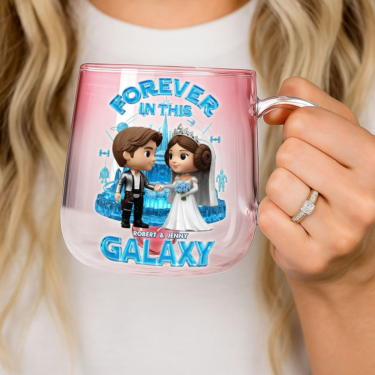 Galaxy Couple Glass Mug - Personalized Gifts For Couple 04ohti060625-Homacus