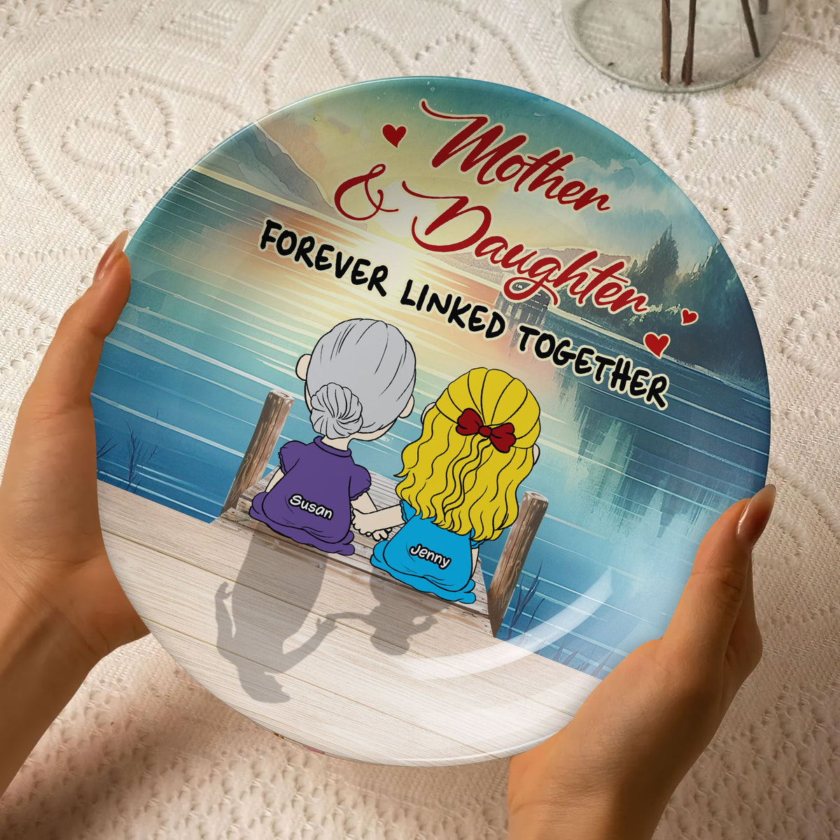 Personalized Gifts For Mom Ceramic Round Plate 05toti200325hg-Homacus