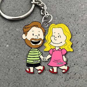 Personalized Gifts For Couple Keychain Holding Hands 04acti150125-Homacus