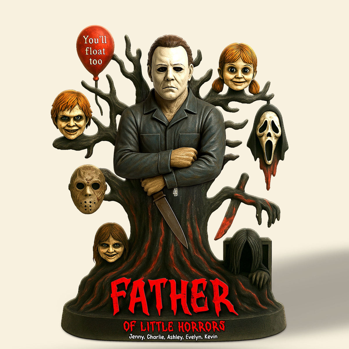 Horror Dad Plaque - Personalized Gifts For Dad 05ohti050525-Homacus
