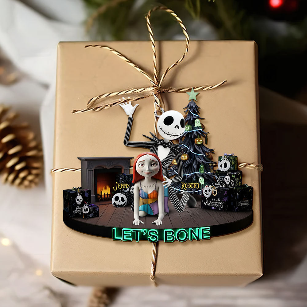 Mischievous Spooky Couple Christmas Ornament, Personalized Gifts For Couple 05qhti160925-Homacus