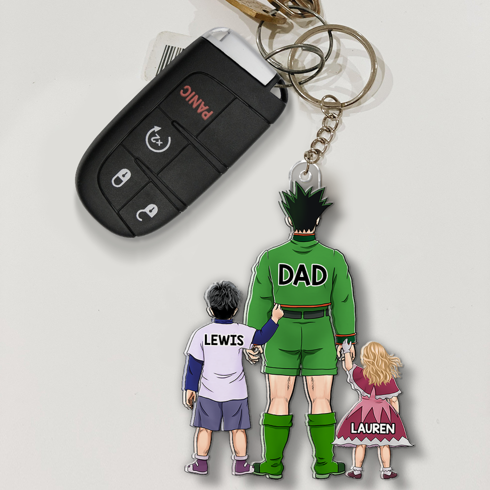 Cartoon Family Keychain Personalized Gifts For Dad 06qhhu070525hg