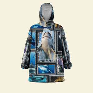 Personalized Gift For Shark Lover Oversized Hoodie 07ACTI211224-Homacus