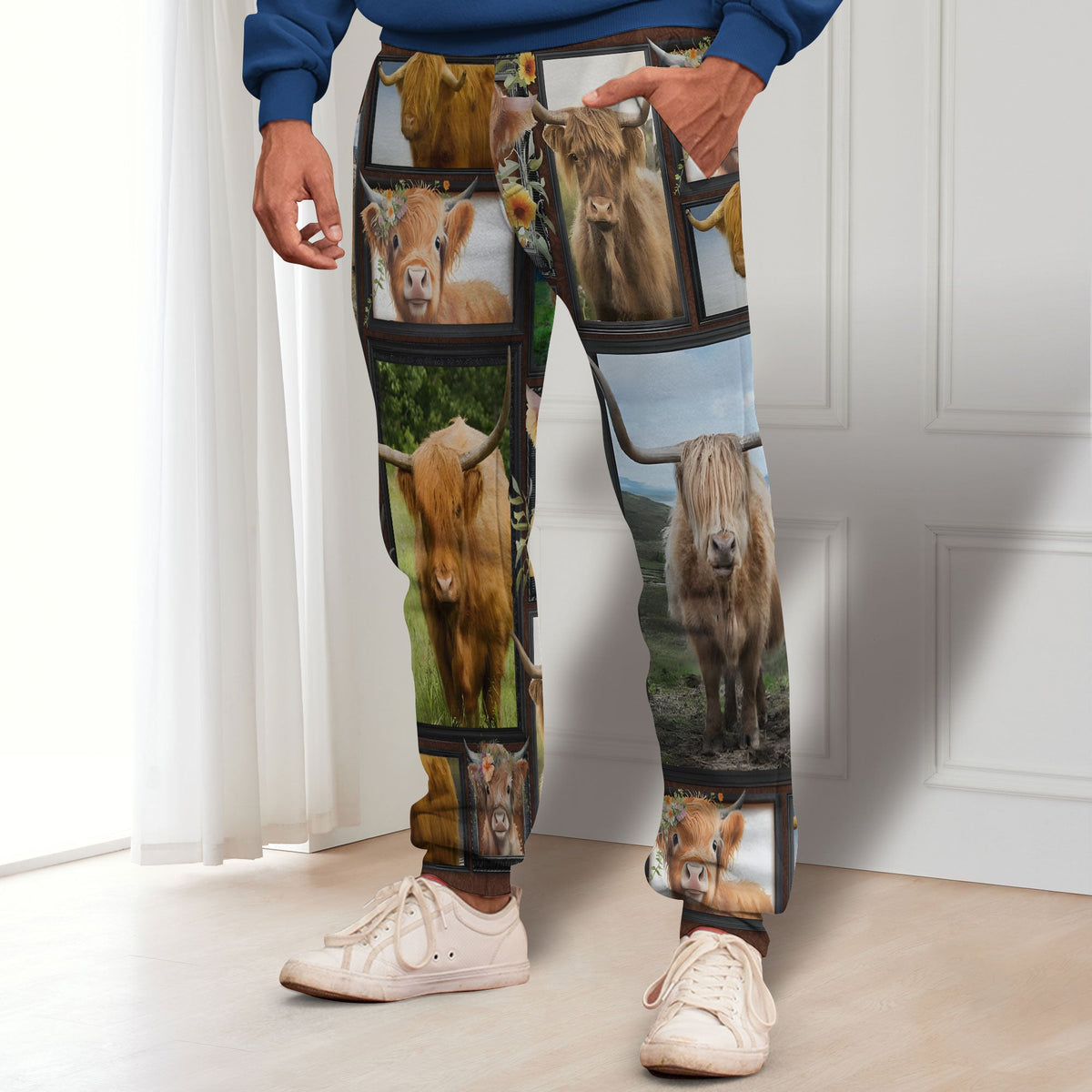 Highland Cow - Personalized Photos Collage Sweatpants 022qhti311224-Homacus