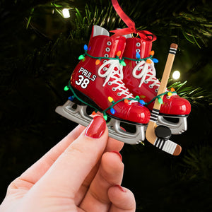 Ice Hockey Skates Ornament - Personalized Gifts For Ice Hockey Lovers 04huti210825-Homacus