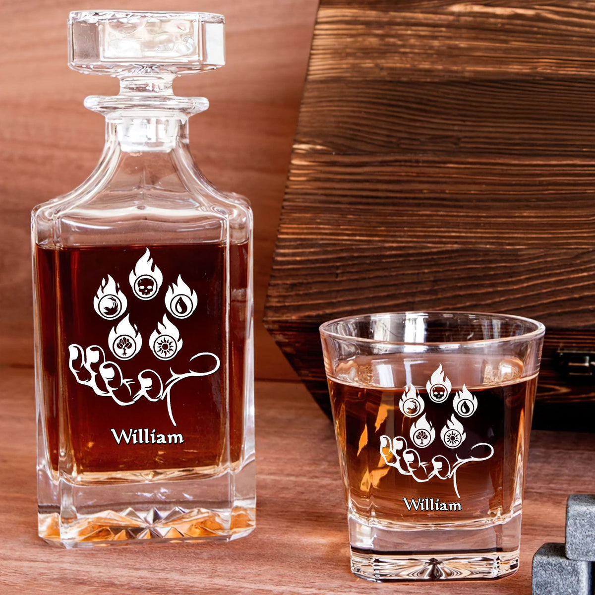Magic Game Whiskey Decanter Set - Personalized Gifts For Game Lovers 04nati280525-Homacus