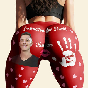 Funny Couple Leggings - Personalized Custom Photo Gift For Her 04KITI031225-Homacus
