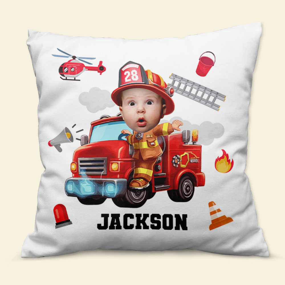 Custom Photo Gifts For Kid Firefighter Pillow 04ohti061224-Homacus