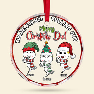 Joke Dad Ornament - Sperm Kids - Personalized Ornament Gifts For Dad-Homacus