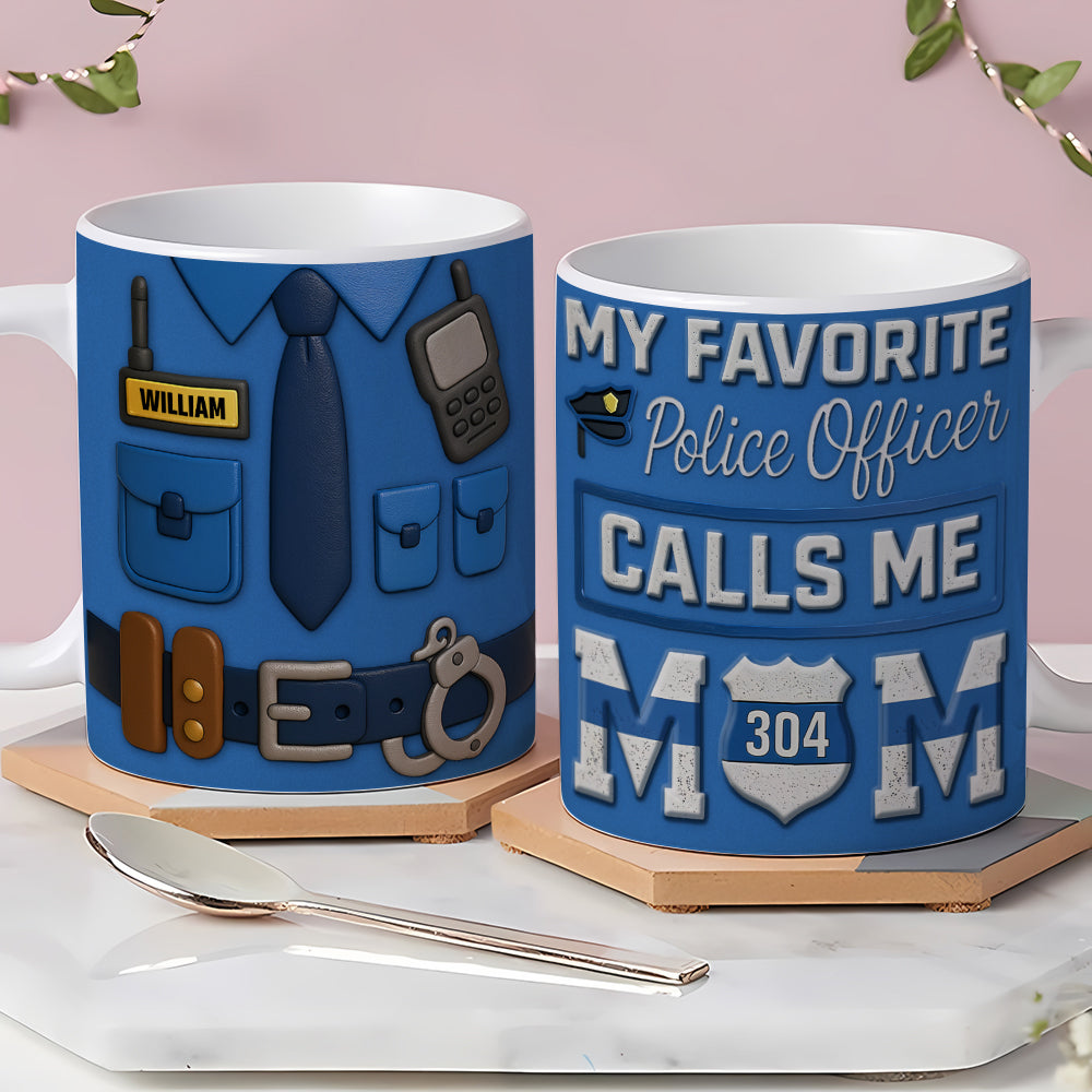 Police Mom Coffee Mug - Personalized Gifts For Mom 05ohti080425-Homacus