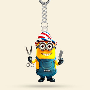 Personalized Gifts For Hair Stylist Keychain, Funny Cartoon Character 05tgti041224-Homacus