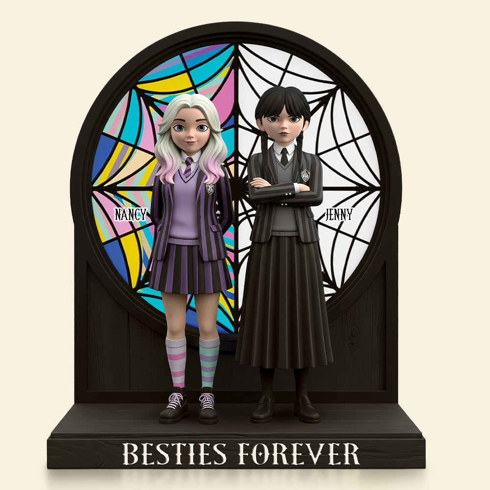 Horror Besties Plaque - Personalized Gifts For Besties 03nati280725-Homacus