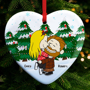 Personalized Gifts For Couple Ceramic Ornament 062acti041124hhhg Kissing You-Homacus