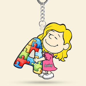 Personalized Gifts For Autism Awareness Keychain 03kati190225hg-Homacus