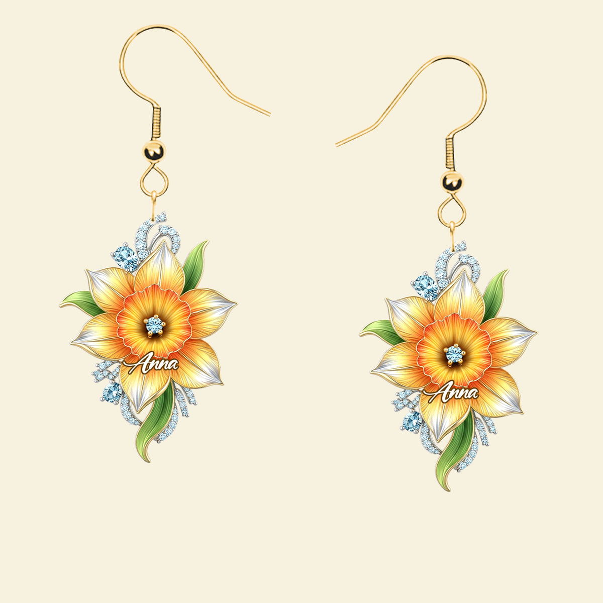 Birth Month Flower Earrings - Personalized Gifts For Her 03huti030725-Homacus